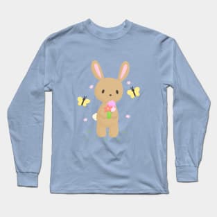 Bunny with flowers Long Sleeve T-Shirt